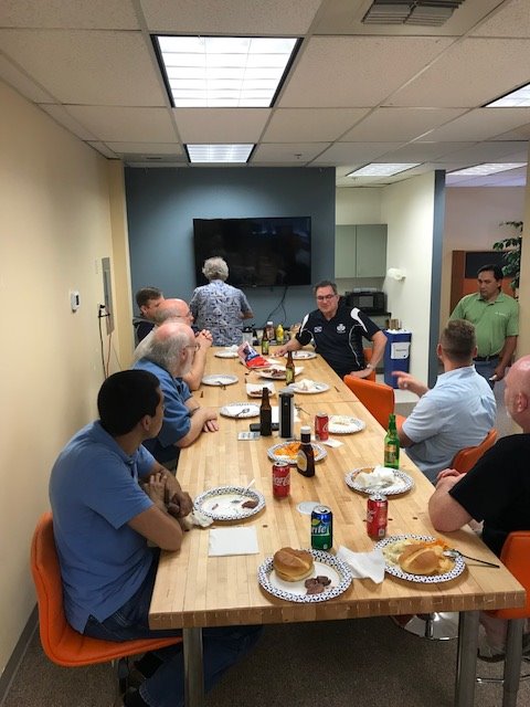 Innov8Cabin's tweet photo. Enjoying an early holiday BBQ @Innov8Cabin HQ with our valued team and partners! #meat! (and #veggieburger!) Happy &amp; safe 4th of July to all! https://t.co/OWqGB94M91