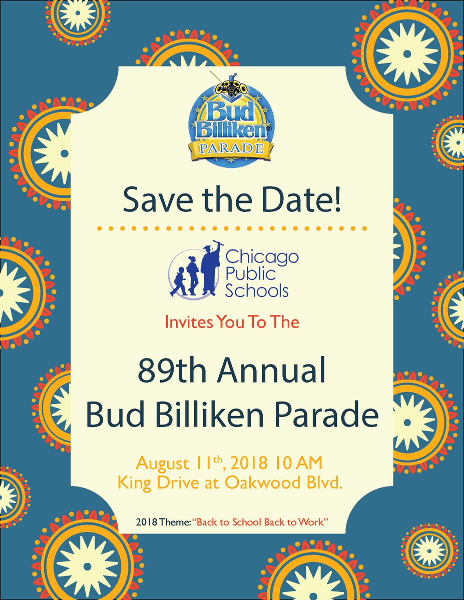 cps__face's tweet photo. What are you doing on August 11? Join @ChiPubSchools at the @BudParade!! #dabud #cpsface2 #cpsatbudbilliken https://t.co/OGB49YsRGm