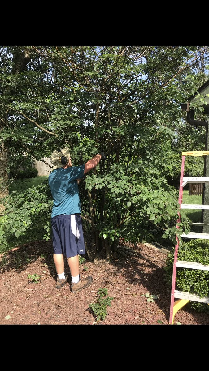LeComteLLC's tweet photo. Fantastic work today in Centerville from hardworking employee @Twannyb27 and myself @LeComteLLC !! Check out the laying technique on the bricking on the beds! #summalandscaping https://t.co/rMVNOIOHs4