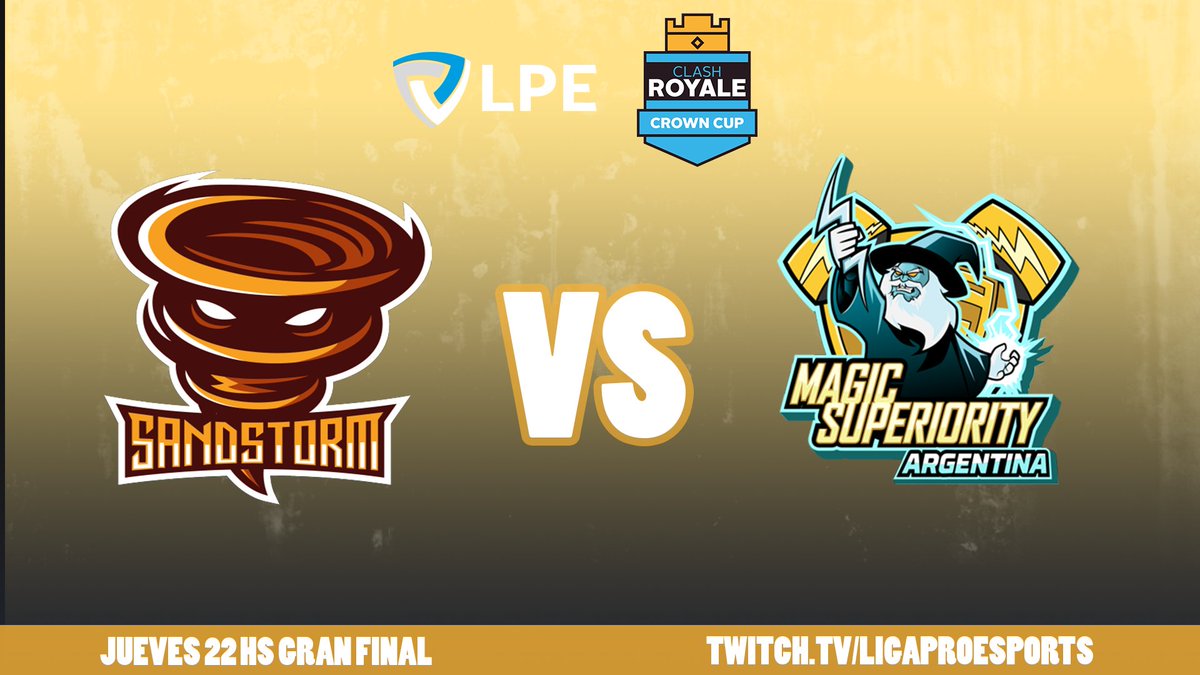 ligaproesports's tweet photo. ¡Habemus Final!
Este Jueves 5/7 @SandstormARG_ Y @MSArgentinaGG se enfrentaran en un partido de infarto para saber quien se coronara como campeon de nuestra primera #LPECrownCup👑
No se lo pierdan a las 22 hs por https://t.co/NNPNYdxpYo con el casteo de @nachittus_YT y @SulfuCr . https://t.co/uzxq9X5v0r
