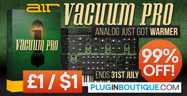 synthanatomy's tweet image. No-Brainer Sale! @AIRmusictech Vacuum Pro Synthesizer for only $1 USD bit.ly/vacuumprodeal
#airmusictech #vacuumpro #synthesizer #synth #deal #musicproduction #musicproducer #studiolife #producerlife #synthanatomy