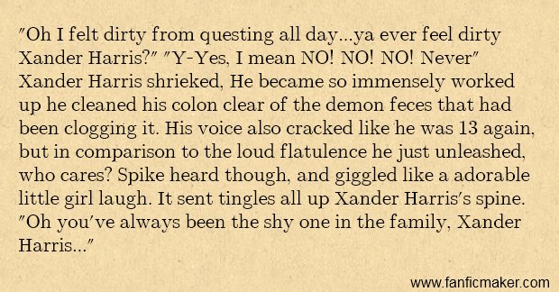 jamie_marsters's tweet image. So this is a thing I didn&apos;t know I need. But I do. I really do! Thank you fanficmaker .com for making me spew coffee everywhere! Try it yourself: fanficmaker.com @JamesMarstersOf @NicholasBrendon #Spander #Spike #Xander @BuffyTVS #Buffy #GrandpaSpike #WTF!!!!!