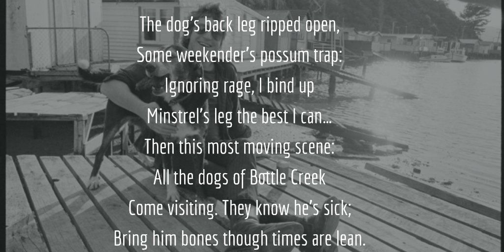 Happy birthday Sam Hunt. Here is one of my favourite of his poems, A sick-bay bow-wow 
