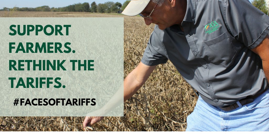 ASA_Soybeans's tweet image. Tariffs lead to uncertainty across the country during an already downturned farm economy.  #FacesOfTariffs #RethinkTheTariffs #TradeNotTariffs