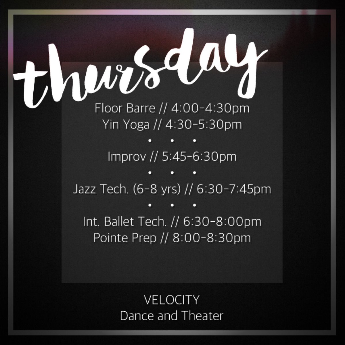 velocity5678's tweet photo. Open summer classes start THIS Thursday!
• • •
Register today to save your spot!💚
velocitydanceandtheater@yahoo.com .
.
#VDT #summer #dance #danceclass #openclass #floorbarre #yinyoga #ballet #ballettechnique #jazz #jazztechnique #acro #improv #pointe #prepointe #mndance https://t.co/UbuTaNwLyy