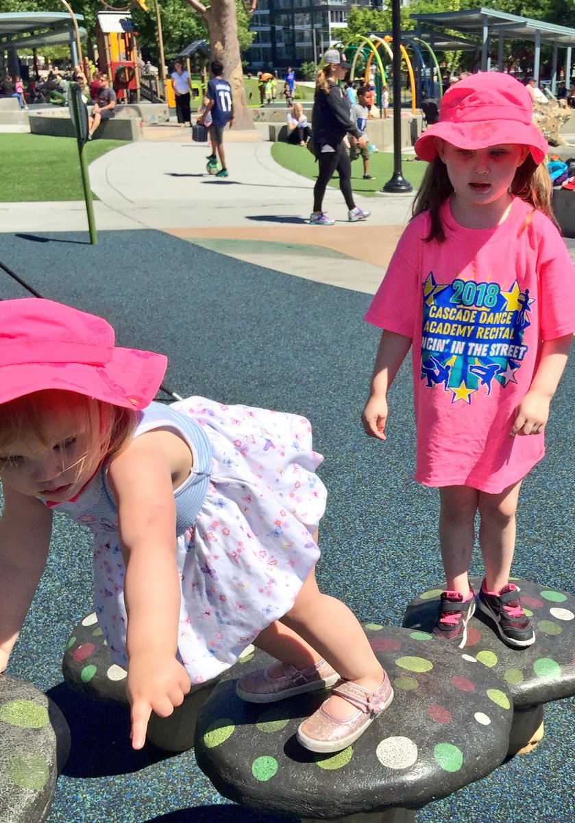 CompellaSearch's tweet photo. The day before 🎆 ... my nieces are owning this park and every toy,
slide, swing, and little adventure over and over, (on this overdue sunny ☀️ day!!), that is, before it’s wall-to-wall children on the #FourthofJuly! 🇺🇸#beforethecrowds #FunDay #timetoexplore https://t.co/vOCvYksjrk