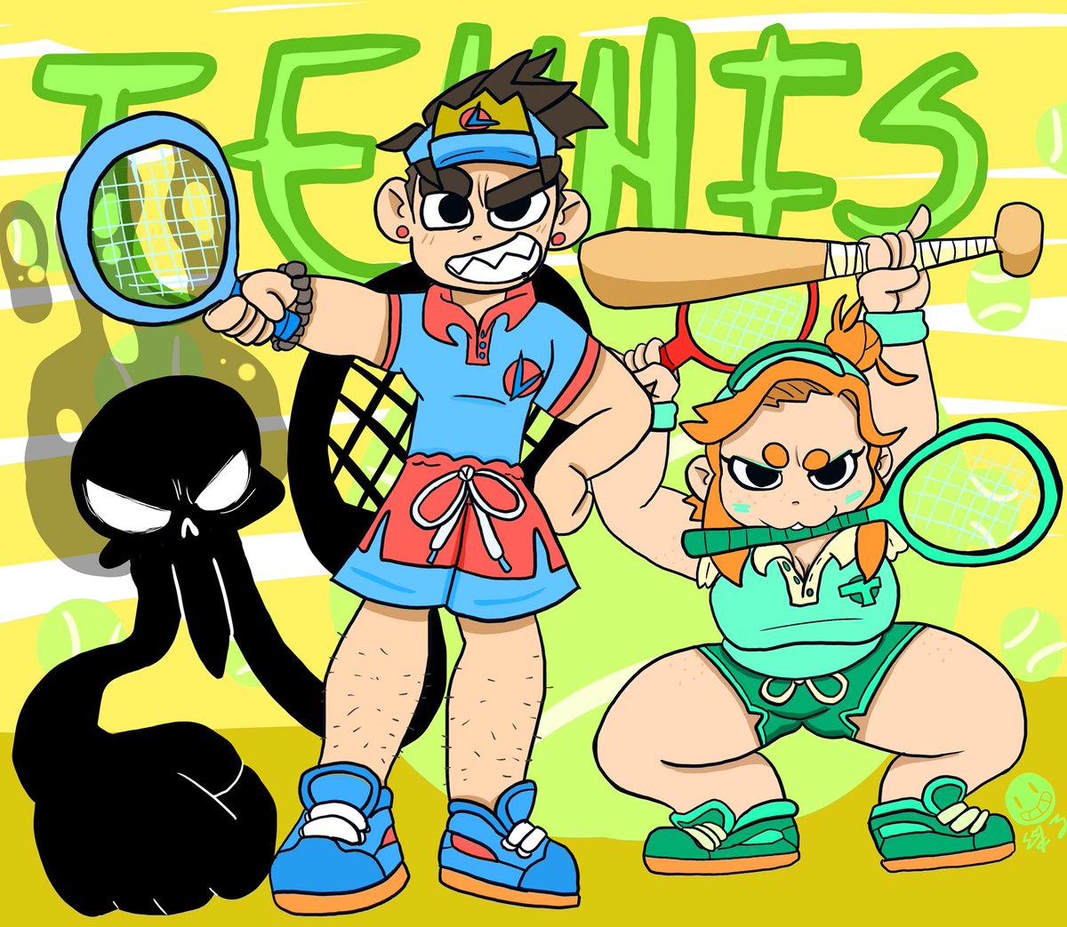 Tennis Battle Team!!! (Obbaba, Carrots and Me) 
#tennis #cartoon #drawing #tennisbattle #tenis #tenis🎾 #racket #youaregoingdown #leunam #leunamia