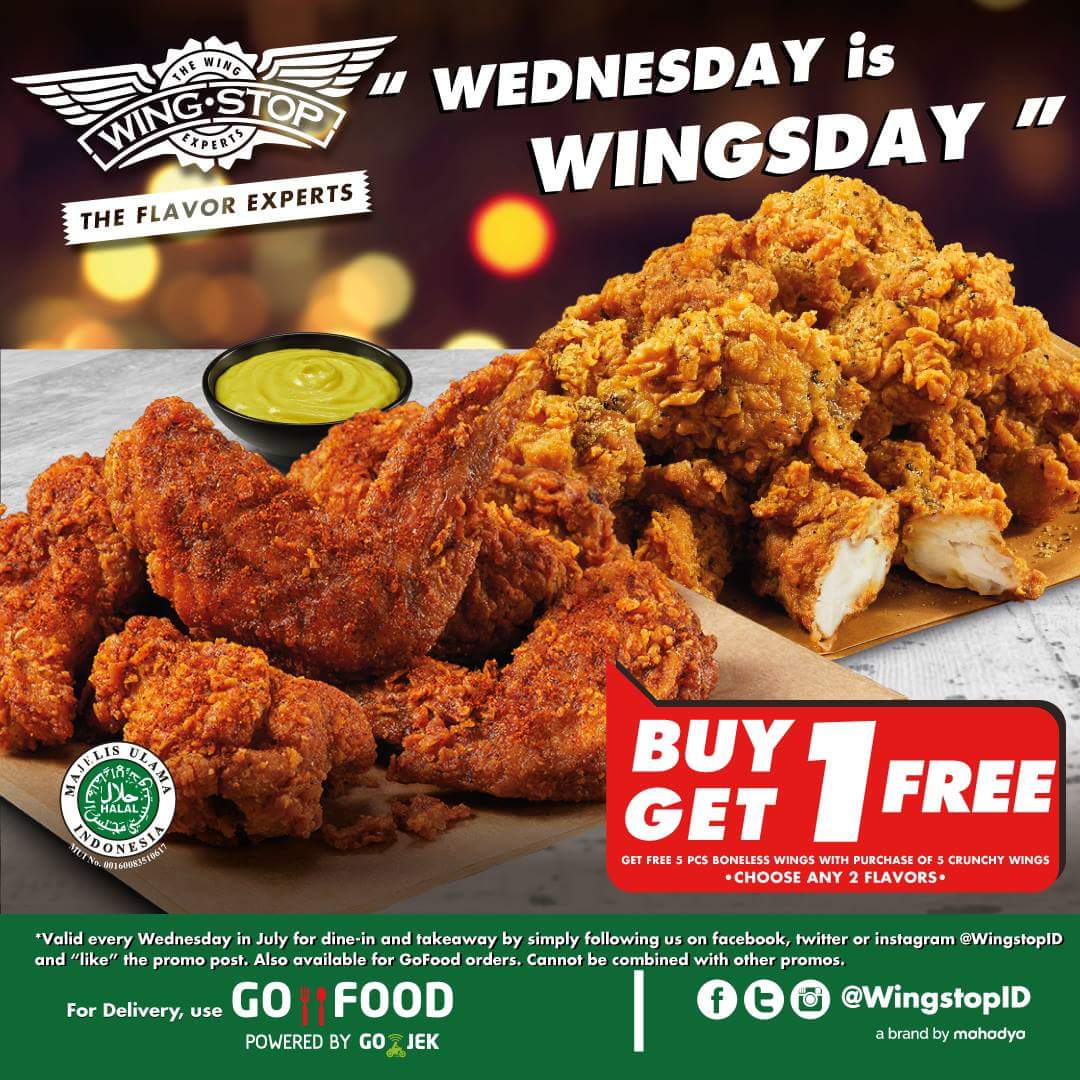 Applies Every Wednesday In July 2018 For Dine Takeaway And Gofood Deliveries Follow Us Wingstopid To E The Deal Pic Twitter Com Wybbbe2k1j