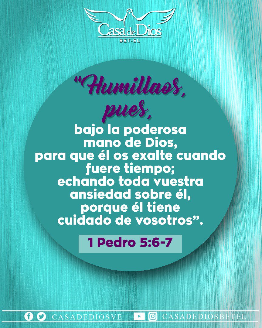Casa De Dios Ve On Twitter 1 Pedro 56 7 Versiculodeldia Casa De Dios Ve On Twitter 1 Pedro 56 7 Versiculodeldia