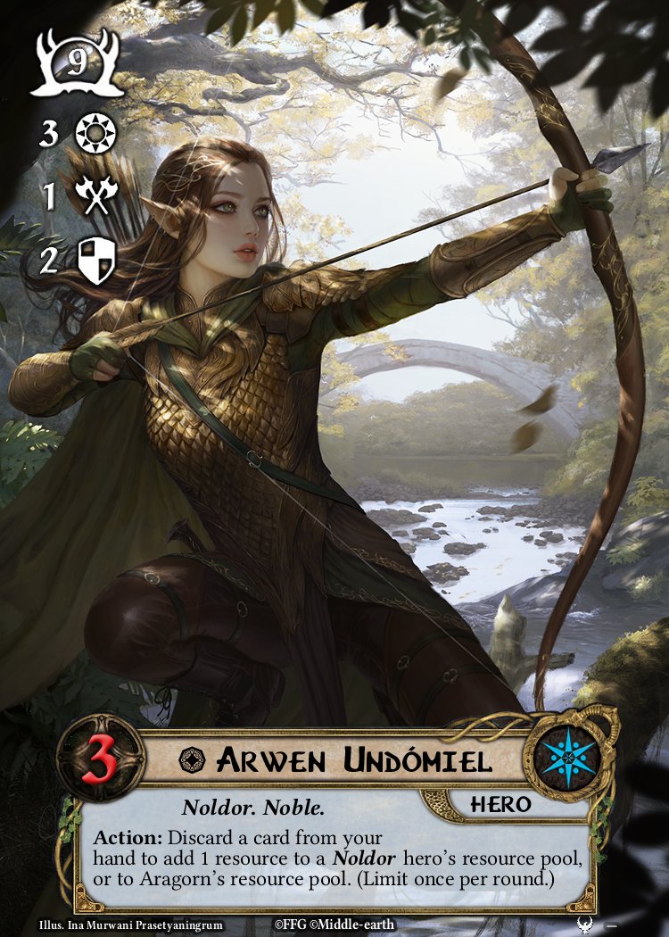 LotRLCG's tweet photo. Arwen, Eowyn, and Elrond alt arts - take 2

#lotr #lotrlcg #theonedeck #IamNoMan https://t.co/JMYkTYjBl1