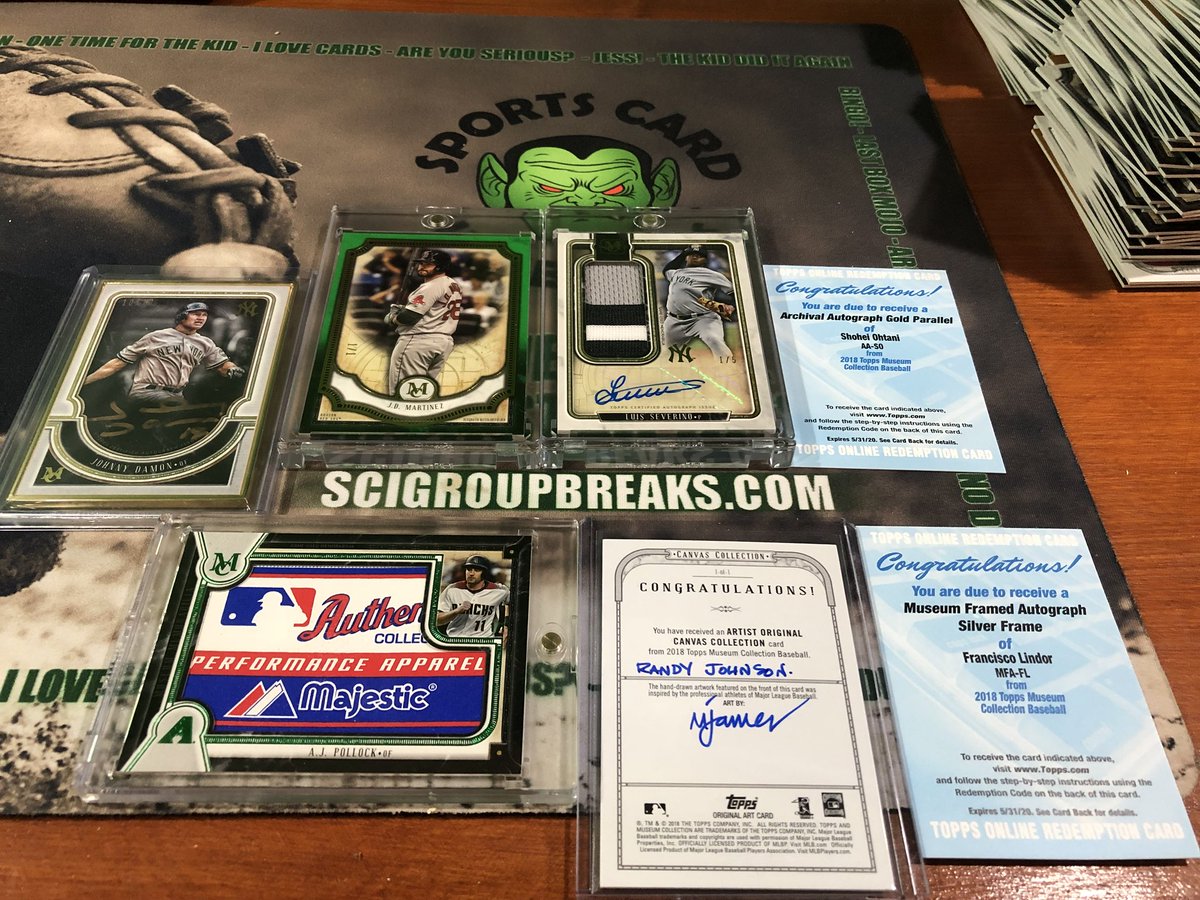 scigroupbreaks's tweet image. Another insane 2018 @Topps  Museum case!  Three 1/1s, and an extra framed auto!  #ShoheiOhtani #laundrytag #1of1 #groupbreakss #casebreak join our Facebook group and register on our website to get in on the action!