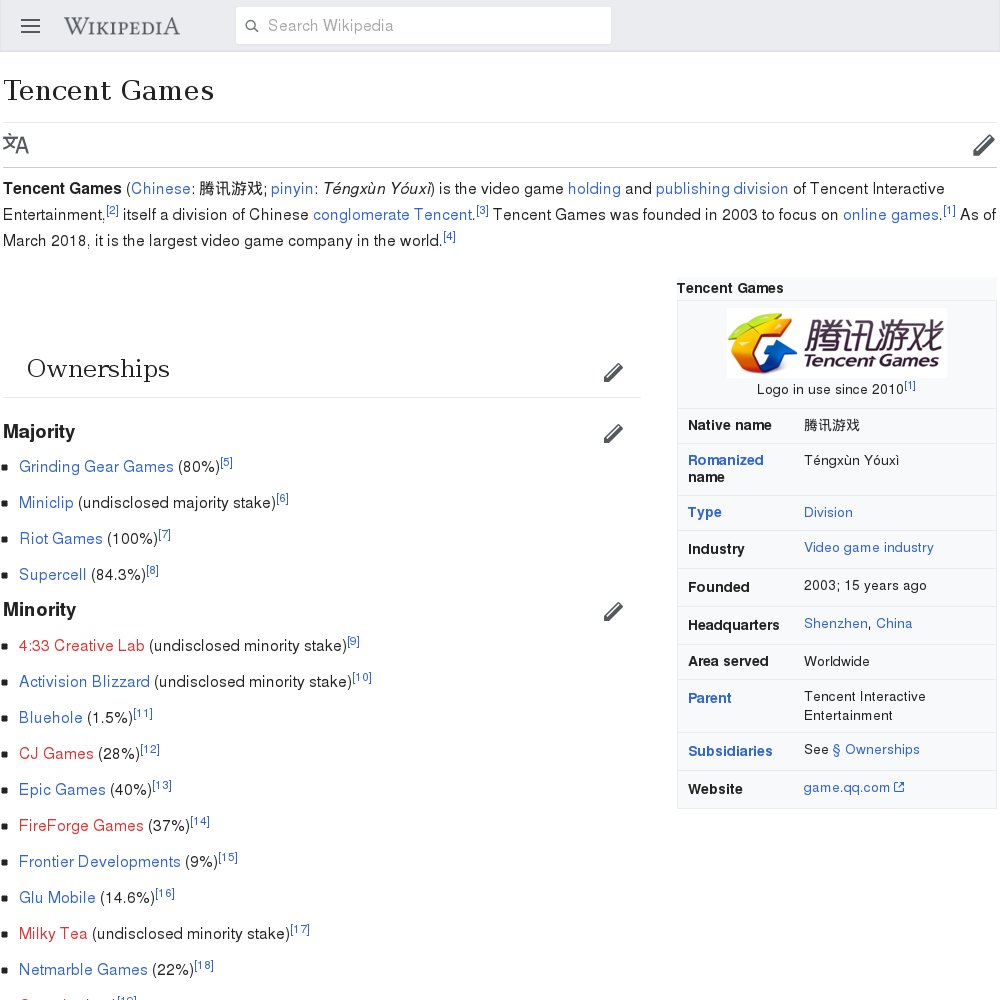 Tencent Games Wiki