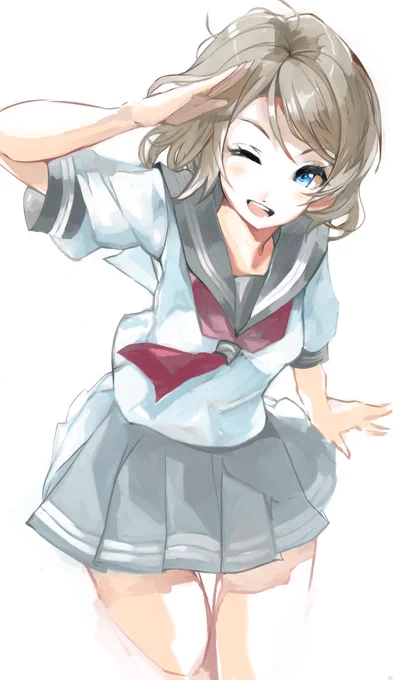 ラブライブ!サンシャイン!! の 曜ちゃん!
ヨーソロー! 