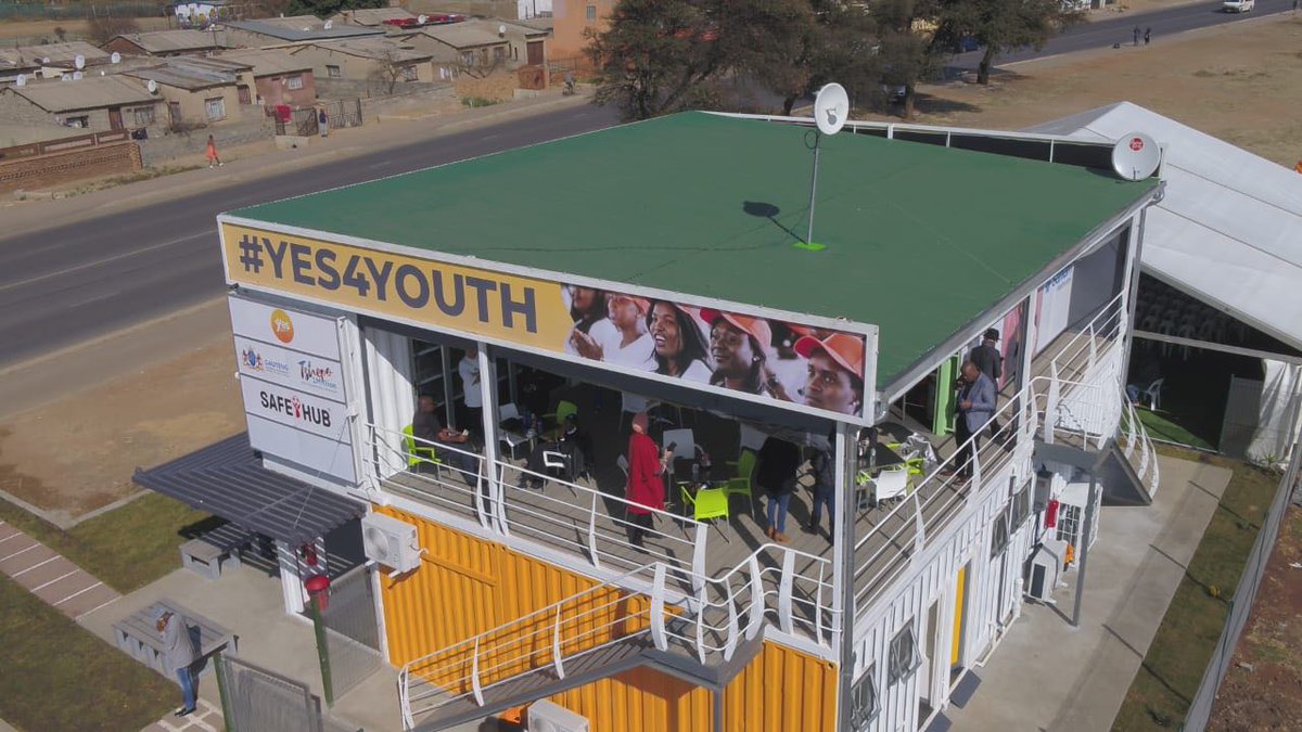 Hard slog but we got there. First #Yes4Youth hub up and running in Makhulong, Tembisa.