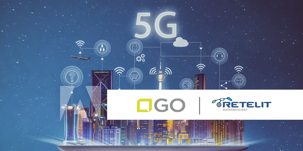 Retelit's tweet photo. Retelit sigla una accordo con #Gointernet, provider che opera nel 4G e 4.5G LTE, per la fornitura di connettività ultra-broadband e a banda dedicata in fibra ottica ad alta velocità finalizzata a preparare la rete di GO internet all’evoluzione verso il #5G https://t.co/X8UrvMyBj9 https://t.co/TUxR2w9qoc