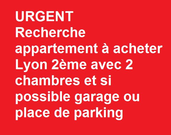 lbuffard_pp's tweet photo. URGENT: Recherche dans Lyon 2ème appartement à acheter avec 2 chambres et si possible place de parking ou garage. #immobilier #lyon #appartement https://t.co/HKmXU7hCdh