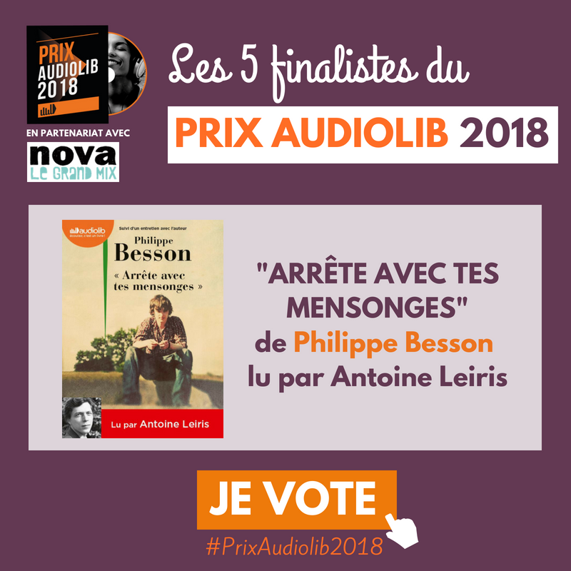 Audiolib1's tweet image. Les finalistes du #PrixAudiolib2018 : "Arrête avec tes mensonges" de #PhilippeBesson lu par @AntoineLeiris.

Voter pour ce #livreaudio ICI  ➡️ audiolib.fr/prix-audiolib-…
@Ed_Julliard @laRadioNova