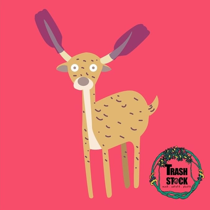 TrashStockBali's tweet photo. "Grunt Grunt Grunt" 🦌🦌🦌
Comment what the deer might be saying to humans! 
#plasticfreejuly #animals #plastic #trashstock #musikartistikplastik #deer #pollution #environment https://t.co/v5kWWIVyOQ