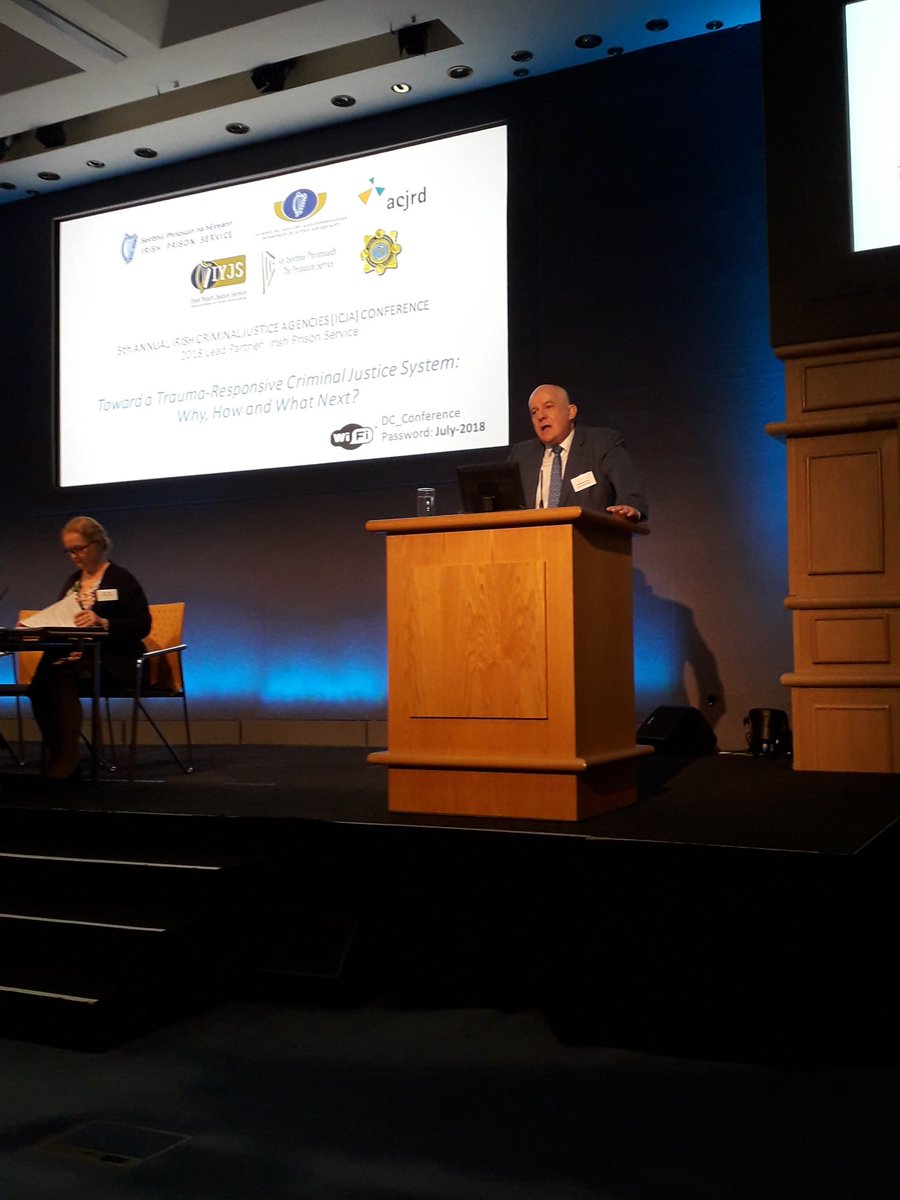 niamhwade27's tweet photo. Director General of the Irish Prison Service, Michael Donnellan opening the 2018 ICJA Conference: Toward a Trauma-Responsive Criminal Justice System
#ICJA #ACJRD https://t.co/olk8QtMTWL