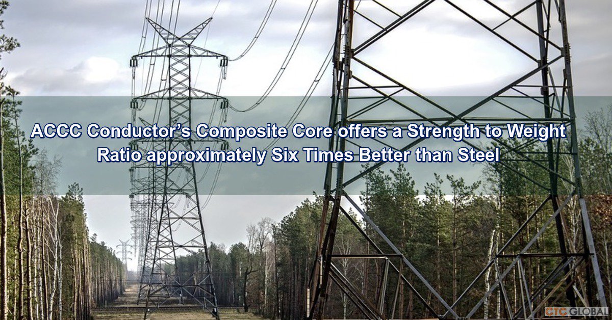 CTC_ACCC's tweet image. The ACCC conductor’s composite core offers a strength to weight ratio approximately six times better than steel, with a coefficient of thermal expansion about ten times lower. Visit us for more information &amp;gt;&amp;gt; bit.ly/2hIEKfk

#ACCCCompositeCore #CompositeCoreConductors