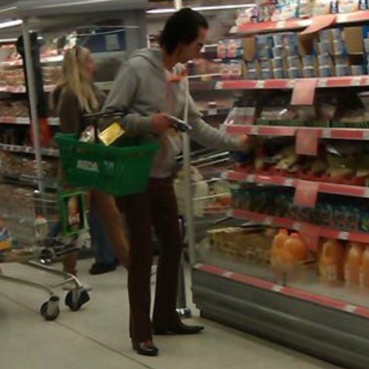 cavethings's tweet image. nick cave shopping