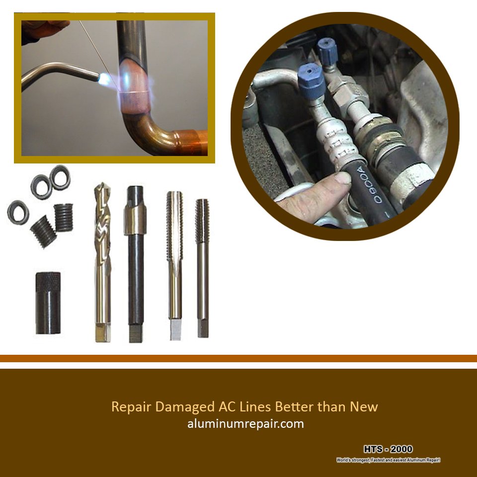 aluminum_repair's tweet photo. You don't have to buy spares to repair the #AClines now. With our aluminum #repairkits available online, you can repair them and make them better than new. All you need is a proper heat source to braze the AC lines. Visit us online at https://t.co/7okrwAEO9z to know more. https://t.co/R12z6HXMmM