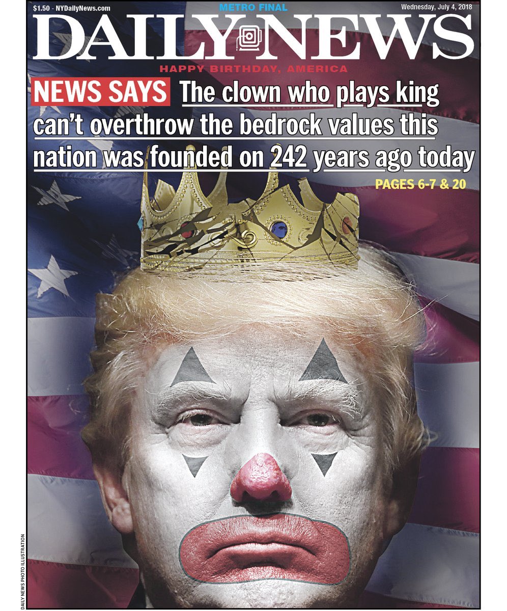 The FARCE of JULY
#PutinsPuppet courtesy of @NYDailyNews