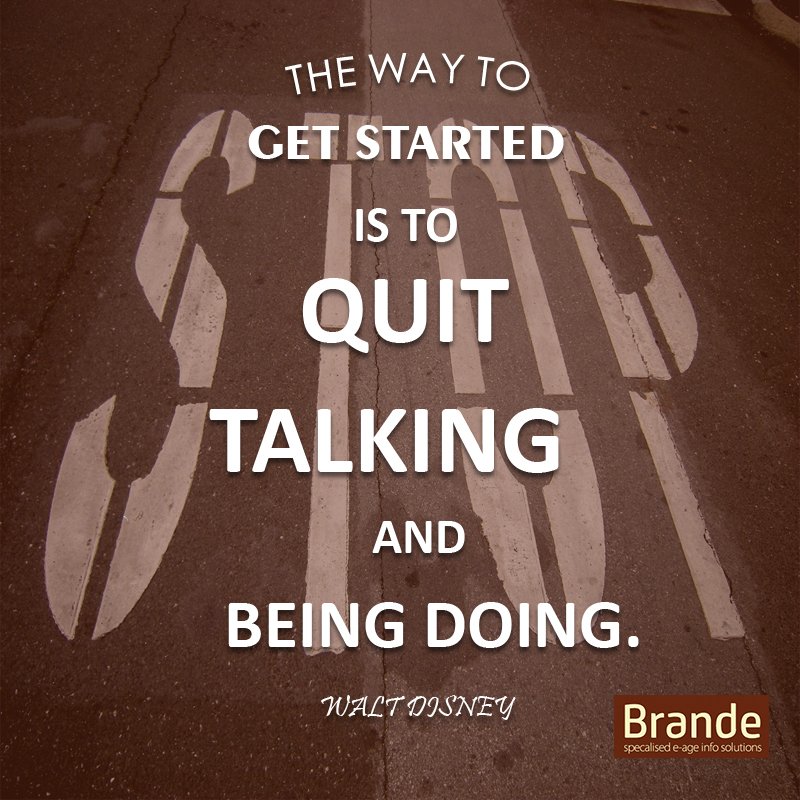 brande_in's tweet photo. The Way to Get Started is to Quit talking and Being Doing. 
- Walt Disney

#waltdisney #BrandE https://t.co/v2rnvNkH06