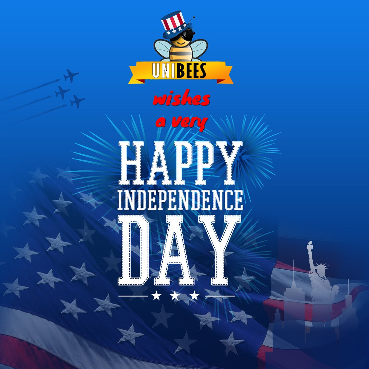 UNIBEES_APP's tweet image. @UNIBEES_APP wishes you a very Happy 4th of July. May this Independence Day fill your life with Food, Food &amp;amp; Food!

#FourthofJuly2018 
#HowToSparkMyFirework
#July4th