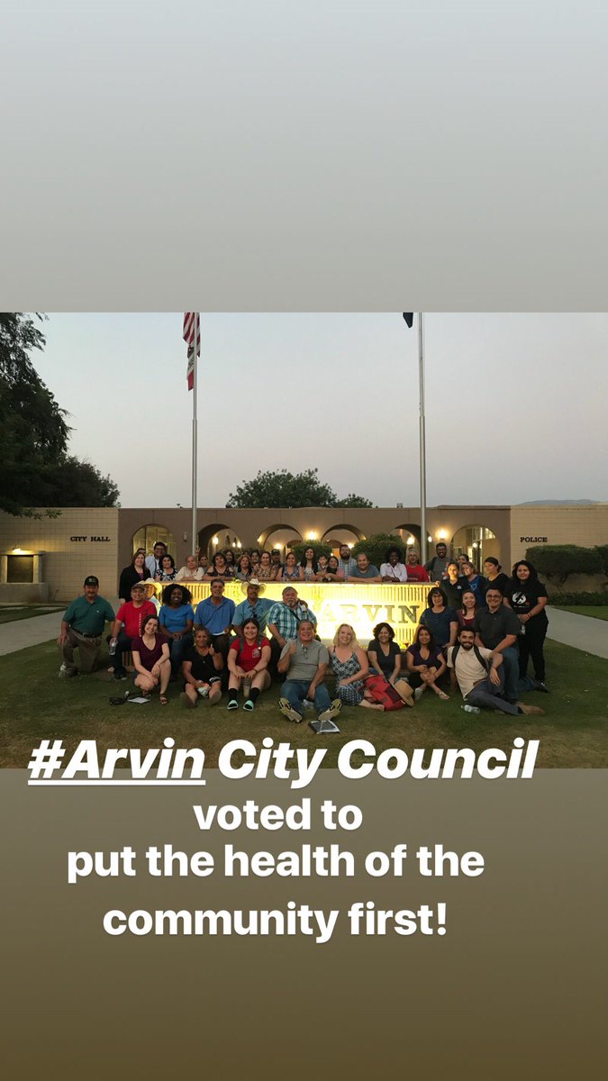 Tonight the Arvin City Council approved changes to the city’s oil and gas ordinance! They voted to protect the health, safety, public welfare, physical environment and natural resources of the City of Arvin! Si se puede! #WeAreArvin #NotABan #ArvinOilAndGas #PeopleOverProfits