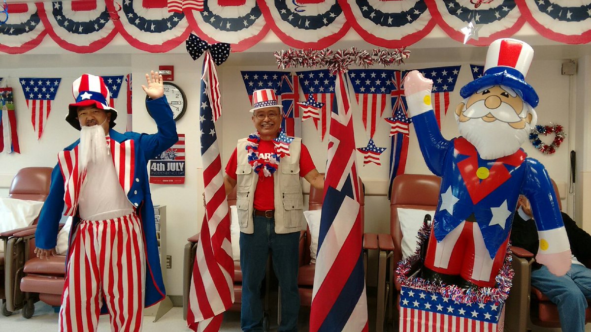 pnish75's tweet photo. Celebrating the 4th of July on the 3rd at the Maluhia nursing facility.  Not sure who had more fun, us or them @AARPHawaii #AARPHIserv. https://t.co/GyGWTuR2BF
