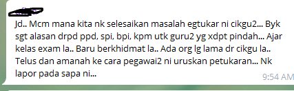 TukarEg's tweet photo. Isu besar yang perlu diberikan perhatian @KemPendidikan dan YBM @maszlee , YB @TeoNieChing . Apa gunanya sistem egtukar sekiranya autoriti diserahkan kepada Pengetua dan PPD. Mereka inilah yang melahirkan rasa tak puas hati guru pada kementerian. @zfzamir2 
#bersihegtukar https://t.co/N82bDHQFlY