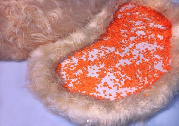 Meandering through a garden of hairy microbes suspended above furry wax pools filled with jelly eggs, one gets the impression of navigating the gooey insides of a stomach and standing on the twilight shores of an alien world. Tyler Woolcroft on ‘Cellular Sanctum’ by Amanda + Rose