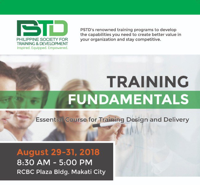 mypstd's tweet image. PSTD Training Fundamentals: The Essential Course for Training Design and Deliver - (August 29-31, 2018) - mailchi.mp/pstd/4zro95y69…