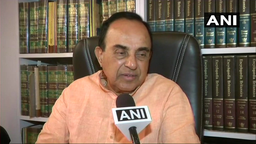 ANI's tweet photo. Yes what SC said is correct that LG must respect Delhi cabinet decisions, but if any anti national security or anti constitutional decision is taken,which they are capable of taking, as they are Naxalite type people, then LG can oppose: Subramanian Swamy,BJP MP https://t.co/5fdKJ0KueU