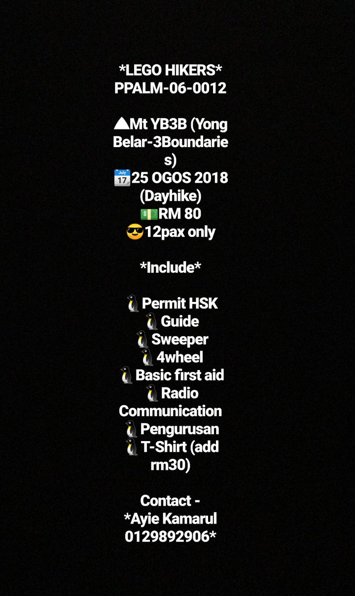 Dayhike trip guysssss.
Berminat?

PM laju laju, still ada kekosongan untuk di isi 🙌

<a href="/gununghub/">Gununghub</a> @twt_outdoor