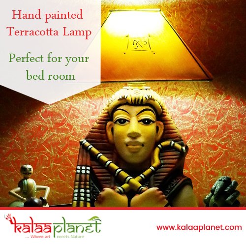 kalaaplanet's tweet photo. Shop our beautiful terracotta lamp to brighten up your bedroom. Visit https://t.co/Fm4rINrLij  to place your order now. 
#kalaaplanet #handmadewoodencarfts #terracotta #lamp #roomlamp #lampforsale https://t.co/pVQya5etJZ