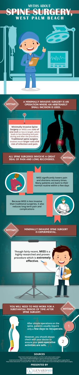 Lenard_MD's tweet photo. Check out this infographic that explains the common misconceptions about #SpineSurgery. Visit: https://t.co/VsMyYPzpfK https://t.co/Bo2dbSrhpl