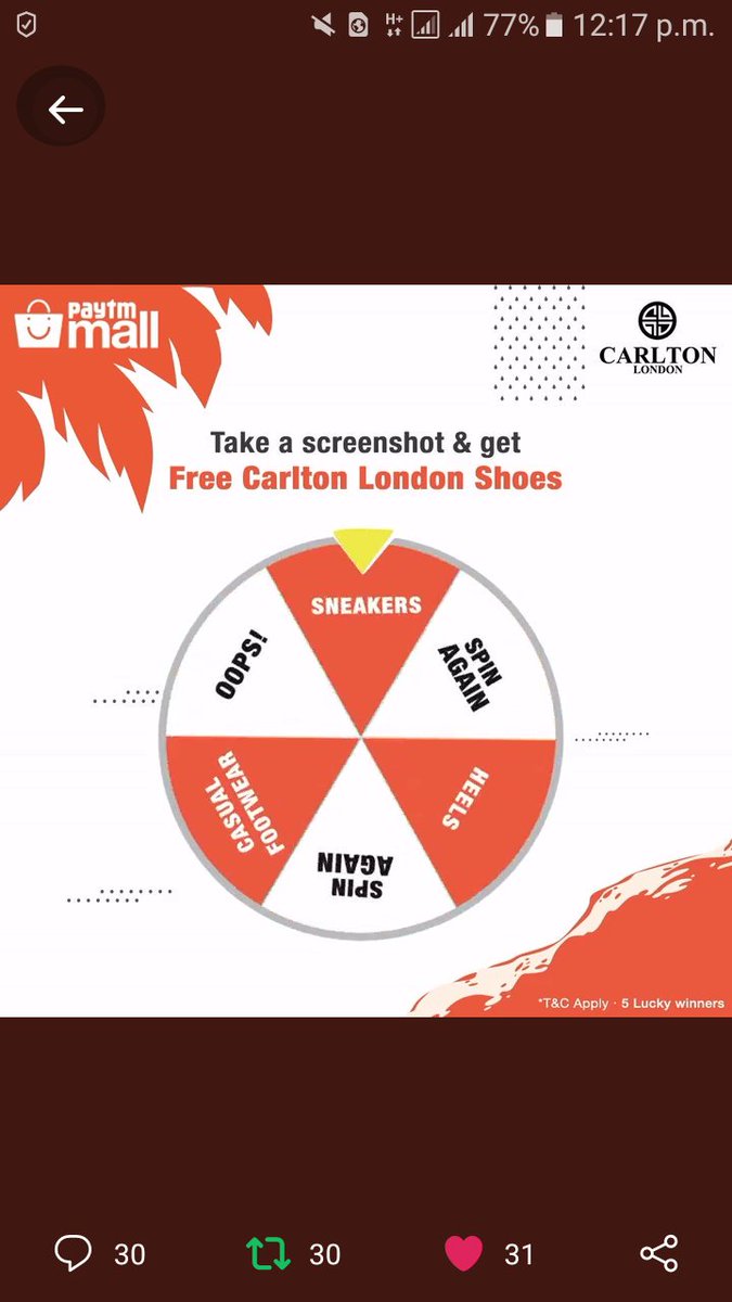 <a href="/PaytmMall/">Paytm Mall</a> Here is the Screenshot #Contest #CarltonLondonShoes Join guys <a href="/aku1995ankita/">Ankita</a> 
<a href="/Abhinimmo007/">Abinash Sonkar</a> 
@arun24d
<a href="/aanchalsweet92/">Archana SelfLove</a> 
<a href="/angeleyess4uin/">𝓢𝔀𝓮𝓽𝓪 𝓢𝓪𝓻𝓪𝓯</a>
<a href="/Anshuman128/">Ansuman</a> 
<a href="/ash_snowflake/">Snowberry</a>
<a href="/aniketjha2008/">Aniket Jha</a> 
@anu__tweets 
<a href="/AkashKoli30/">Akash Koli</a>
<a href="/AkshikaKhatri/">Akshika</a>
<a href="/auk_sanejourno/">Archana aka Akka on FIRE Gymkhana</a>
<a href="/AnitaYa05853817/">Anita🦄🦋</a>