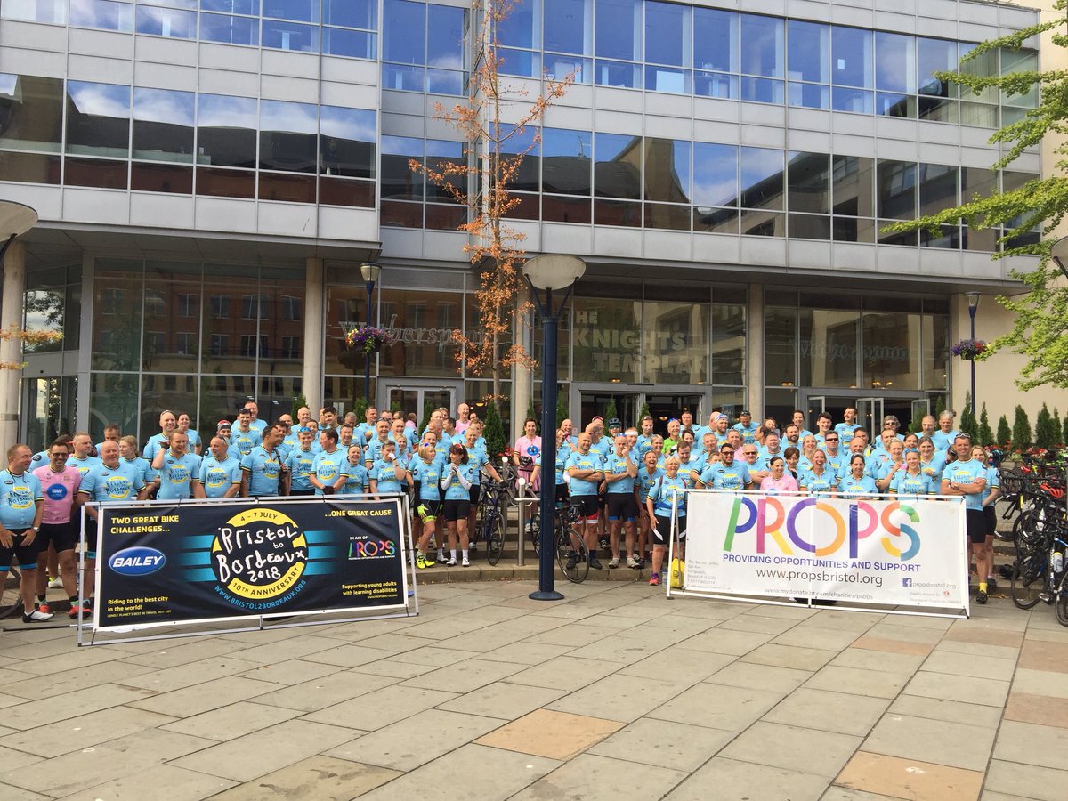 Good luck to everyone doing <a href="/bris2bordeaux/">Bristol 2 Bordeaux</a> this year for the wonderful PROPS charity. Hopefully you will all still be smiling after 500 miles on the bike!