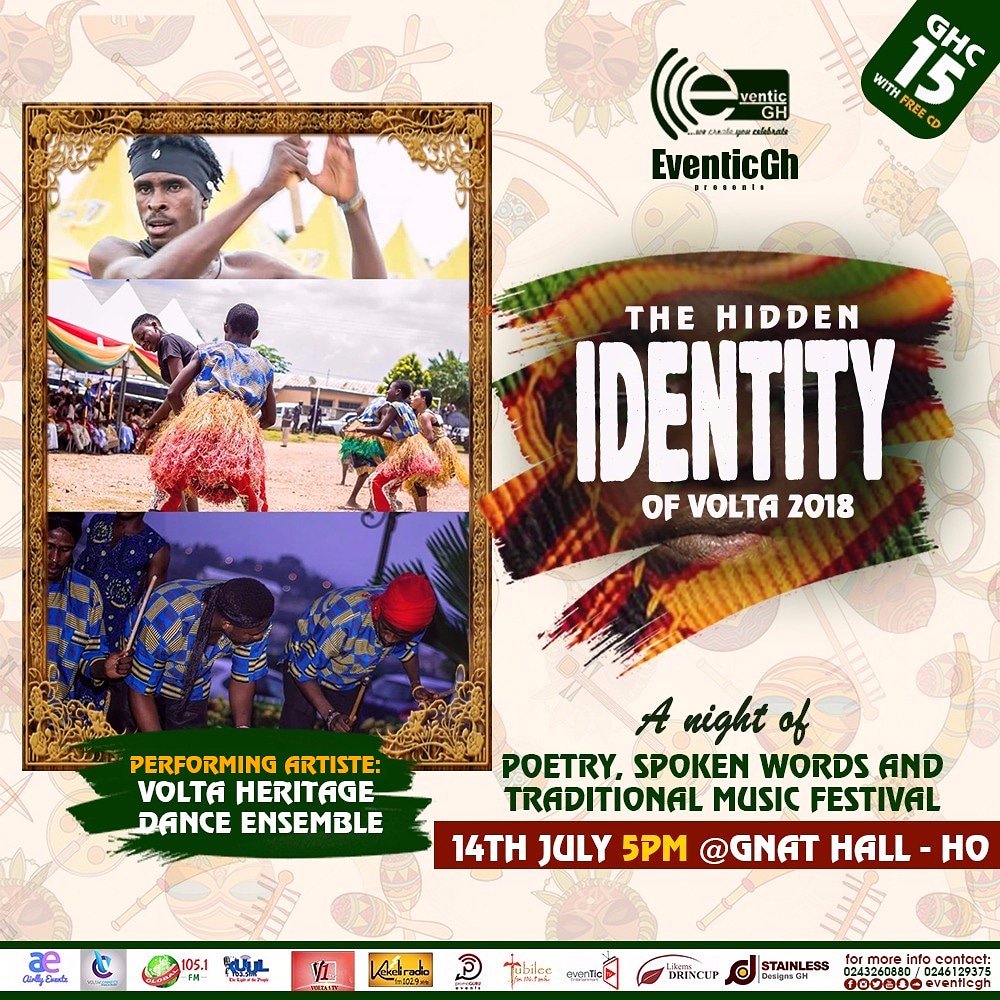 eventicgh's tweet photo. "VOLTA HERITAGE DANCE ENSEMBLE " will be performing live at the maiden edition of "THE HIDDEN IDENTITY OF VOLTA" 2018.
Venue is the GNAT HALL, HO on the 14th of July to celebrate the rich/diverse culture &amp; tradition of the Volta Region.
#EventicGh #CelebratingVoltaExcellence https://t.co/FveNqjjFku