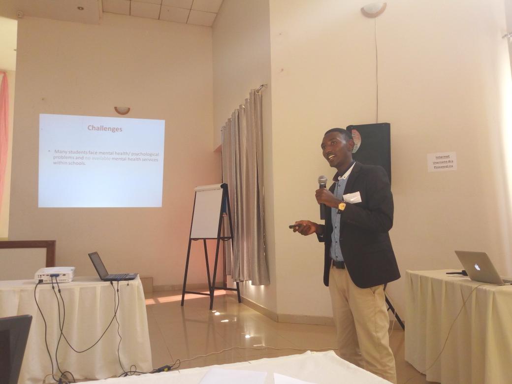 cpsarwanda's tweet photo. Eli- @PresidentRmhnsa in his talk #StudentsWorkshop managed to say that there are many students who face mental  health/psychological problems and no availability of mental health services to help!! #StudentsWorkahop #FSS2018 https://t.co/ouf2UdM7kj