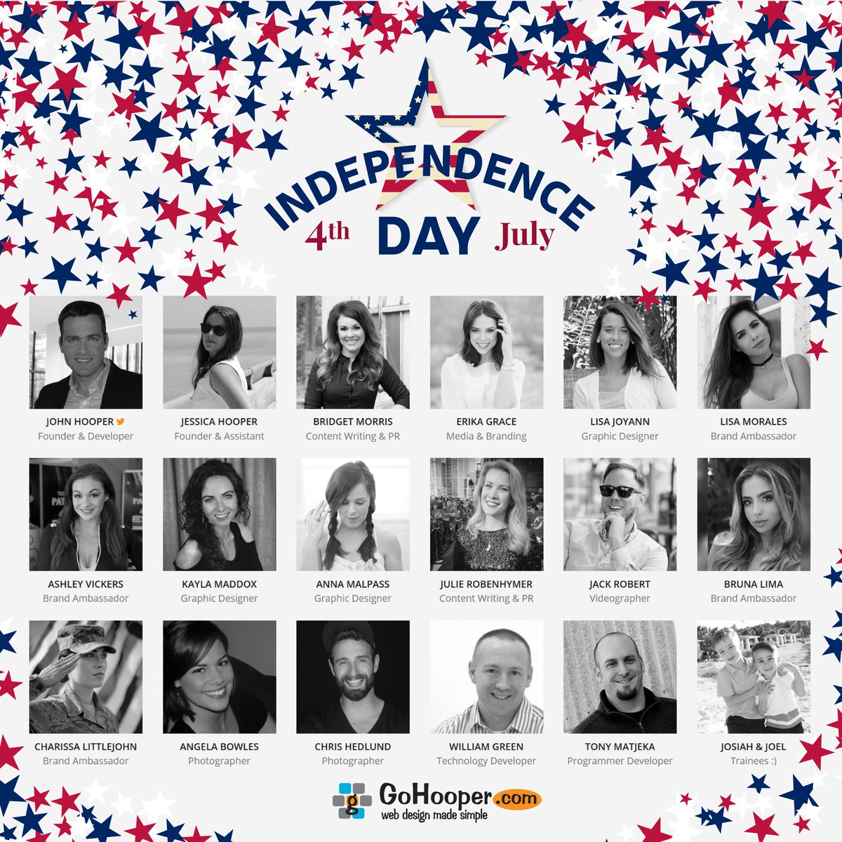 GoHoopercom's tweet photo. Happy 4th of July! As fireworks light up the sky, we hope you have a wonderful time with family and friends.  #Freedom #Independence #GoHooper #WebDesign #Team #FourthofJuly #FourthofJuly2018 #Fireworks https://t.co/VBKzn54CHT