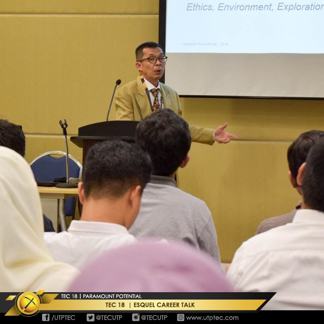 TECUTP's tweet photo. ✨[ TEC18 Esquel Career Talk Live Update ]✨

Esquel Career Talk is happening now at Seminar Room 5, Undercroft, Chancellor Complex UTP.

#TEC18 #TECisHere #ParamountPotential #TalkaboutTEC #EsquelCareerTalk https://t.co/Eok0GAPLlh