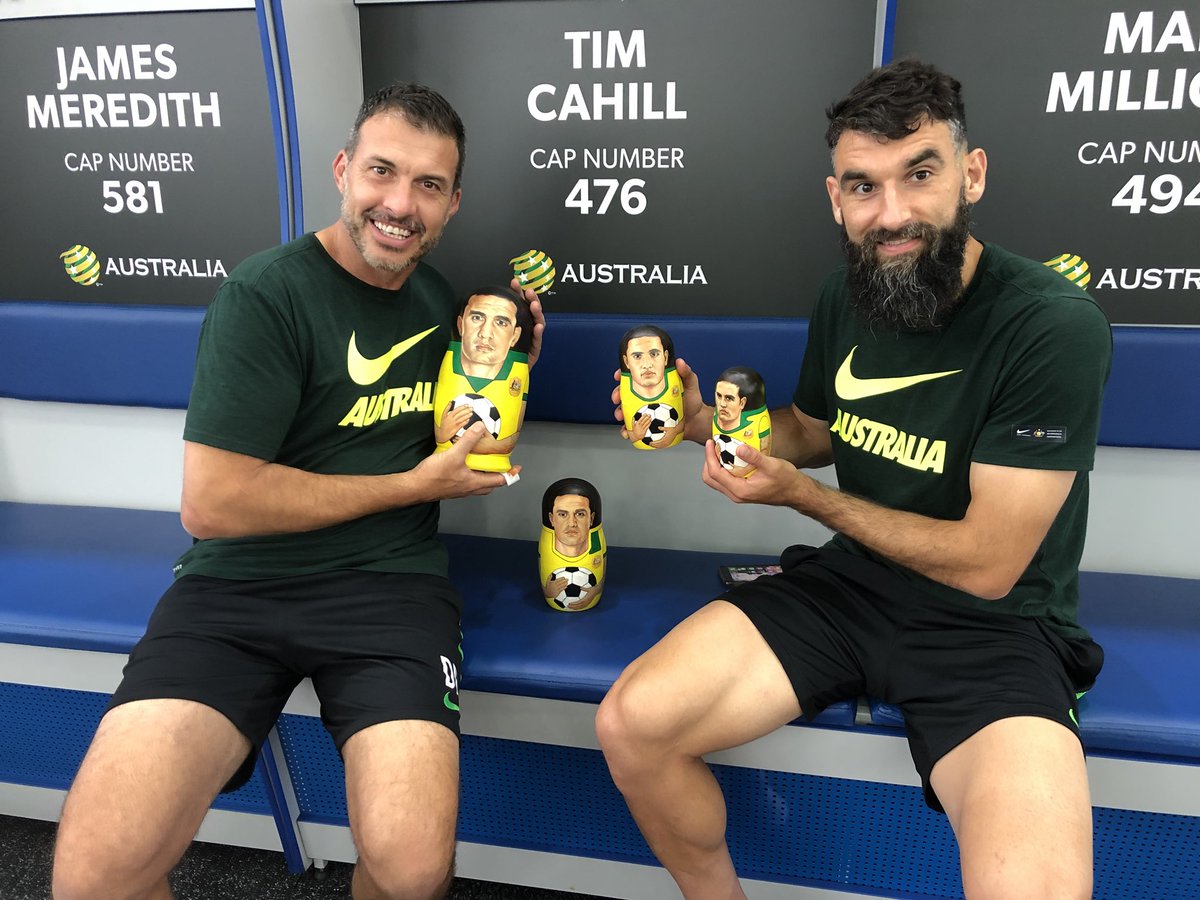 kitmansocceroos's tweet photo. We keeping Timmy forever. #neversaygoodbye
@Tim_Cahill @FIFAcom @Mel_Mclaughlin @schwarzer_mark @MarkvanBommel6 @FOXFOOTBALL @TaraRushton https://t.co/AUMzBRAtyY