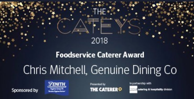 We have slightly sore heads but are so proud of <a href="/chrisgenuine/">Chris Mitchell</a> It really wouldn’t be possible without our amazing people so a huge shout out to all the foodies that make GDC what it is! THANK YOU #grateful #cateys18