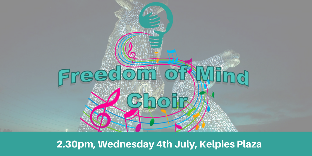 FDAMH's tweet photo. Are you coming down to join our choir on this lovely day? Hope to see you at the Kelpies at 2.30pm! @HelixFalkirk https://t.co/FnPkKHlpBQ