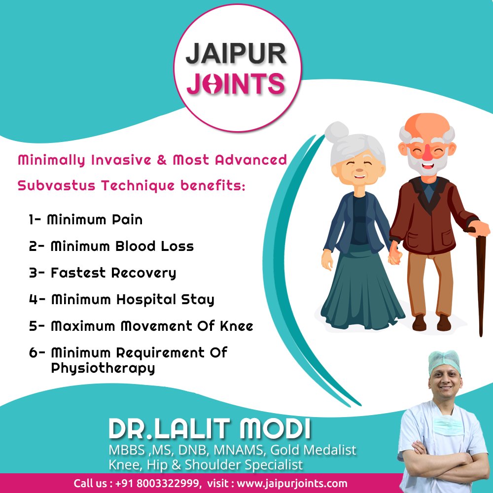 jaipur_joints's tweet photo. #Minimally #Invasive &amp; Most Advanced #Subvastus Technique benefits 

Seeking help &amp; get the best advice with our #specialist, please contact us: https://t.co/3wKtylI10h

#totalkneereplacementsurgery #kneepain #kneeinjury #health #drlalitmodi #orthopedic #doctor #jaipurjoints https://t.co/fPq7g251oO