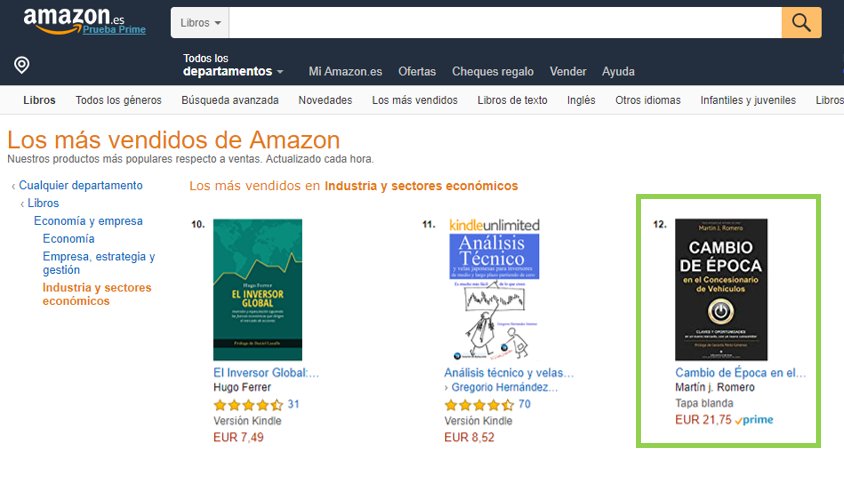 cambiodeepocacv's tweet photo. Súper contentos y Orgullosos!!!! 😀👏👏 Así nos sentimos en nuestro equipo tras ver que #CambioDeEpoca en el Concesionario de Vehículos se posiciona en el puesto Nº 12 del #RankingAmazon de los más vendidos 😀 UN MILLÓN DE GRACIAS A TODOS!!! #Concesionarios #Automoción #ventas https://t.co/m3AvzOObgl