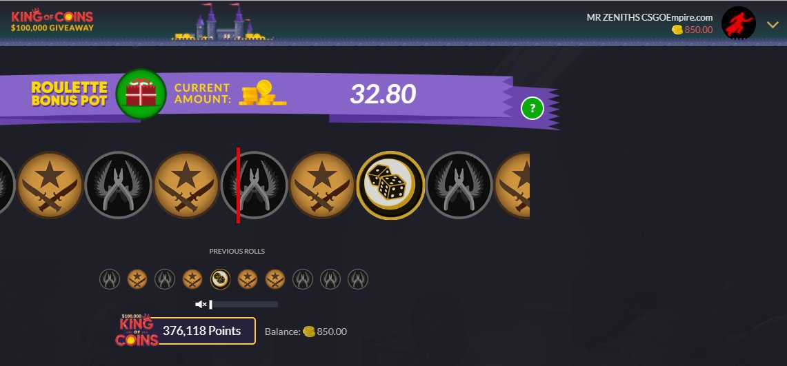 MRINSANEs's tweet photo. @CSGOEmpire LOVE IT WHAT A LUCK . 
20$ Free Daily To 850$ .. WHAT AN INSANE LUCK .. https://t.co/y3UHgFrBoc